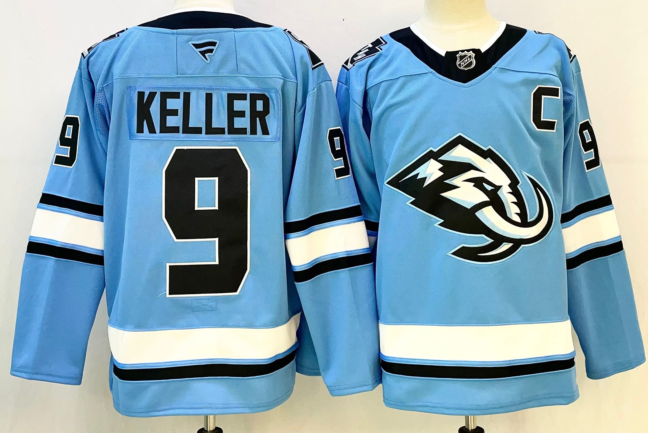 Men Mammoth Team #9 Keller Light Blue 2026 Adidias NHL Jersey style 001